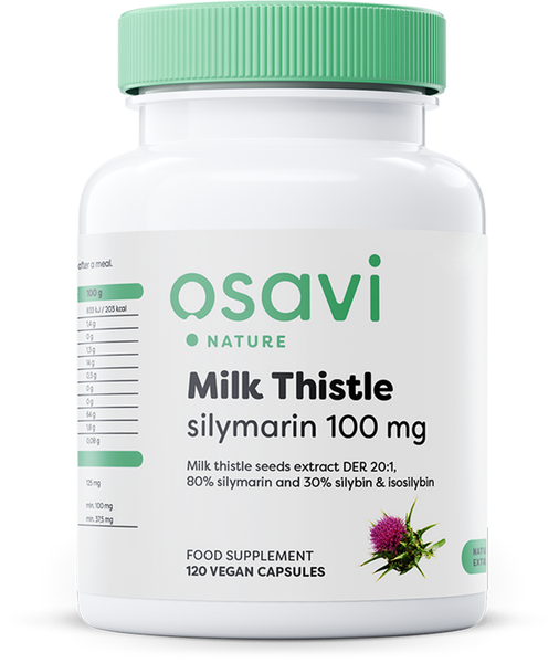 Osavi Milk Thistle Silymarin 100mg for Liver Support 120 Vegan Caps