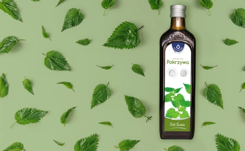 Oleofarm Sok z Pokrzywy + Witamina C Naturalne Wsparcie Odporności 490ml