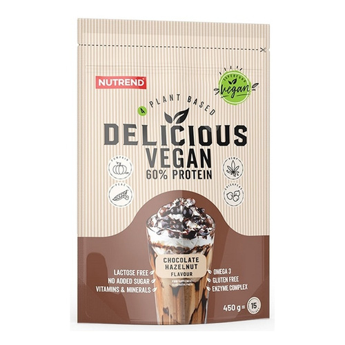 Nutrend Delicious Vegan Protein Chocolate Hazelnut Flavour for Vegans 450g