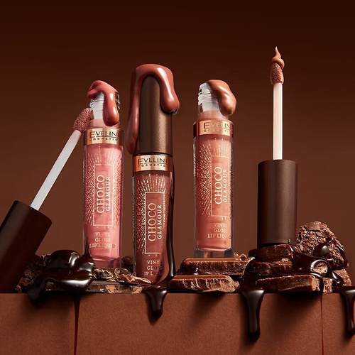 Eveline Choco Glamour Pomadka Winylowa w Płynie z Efektem Glossy Lips Nr 3 Toffe Chocolate 4,5ml