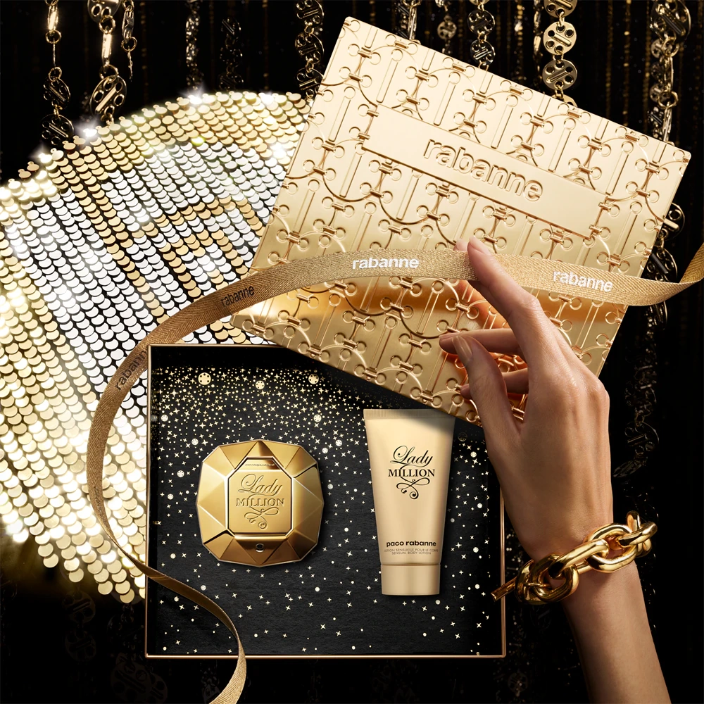 Paco Rabanne Lady Million Gift Set 80ml EDP + 100ml Body Lotion Set for Women 1 Piece