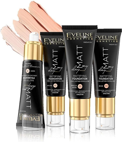 Eveline Matt My Day Lekki Podkład Matujący Nawilżający Kryjący Nr 01 Ivory 40ml