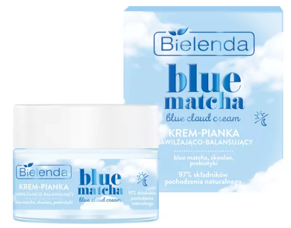 Bielenda Blue Matcha Cloud Cream Moisturizing and Balancing All Skin Types 50ml