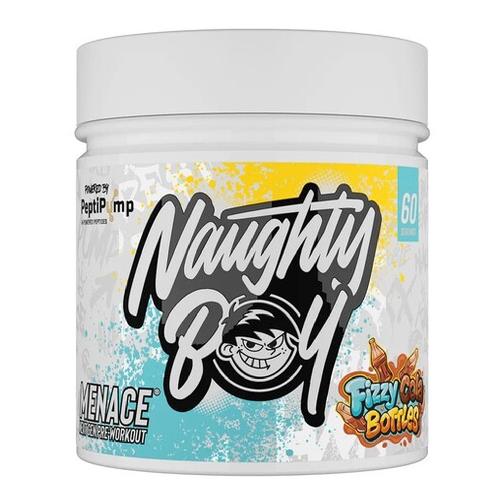 Naughty Boy Menace V2 Pre-Workout for Energy and Focus Fizzy Cola Bottles 420g