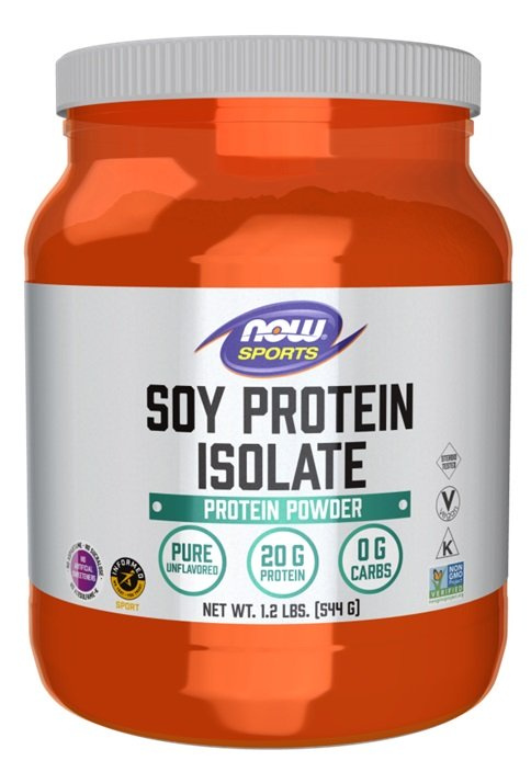 NOW Foods Izolat Białka Sojowego Bezsmakowy w Proszku na Wsparcie Mięśni 544g