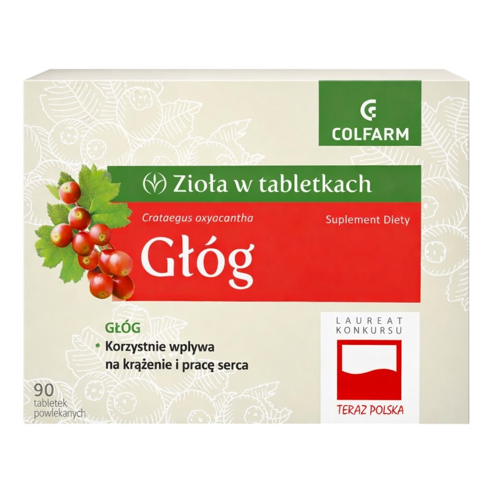 Colfarm Głóg Zioła w Tabletkach 90 Sztuk
