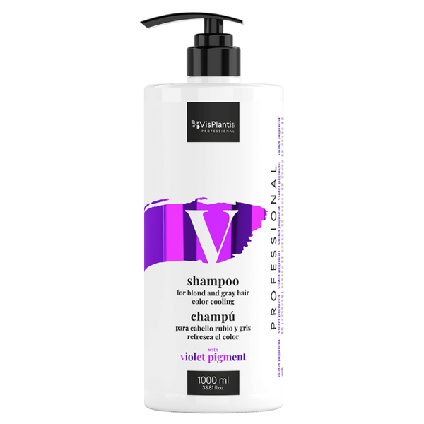 Vis Plantis Professional Shampoo for Blond and Gray Hair Cooling Color 1000ml Best Before 27.01.26