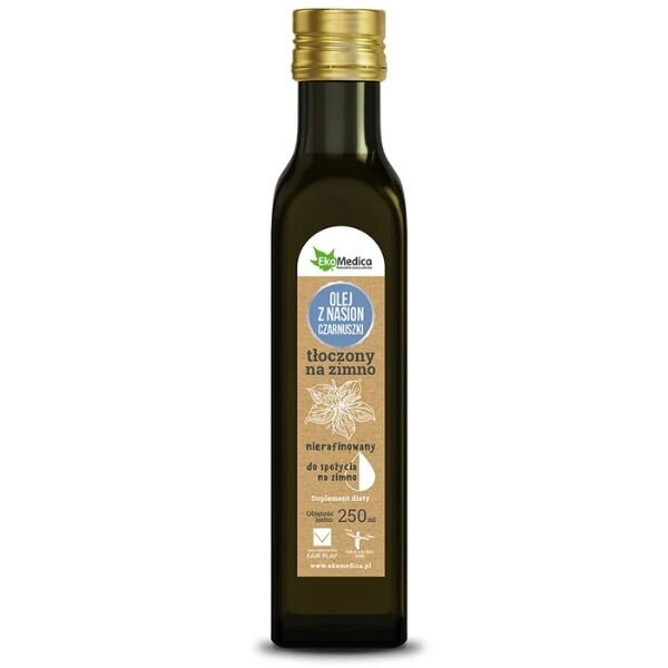 EkaMedica Olej z Nasion Czarnuszki Tłoczony na Zimno z Naturalną Witaminą E 250ml