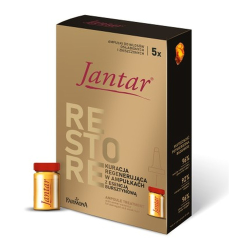 Jantar Treatment in Ampoules with Amber Extract for Very Damaged and Weakened Hair 5x5ml