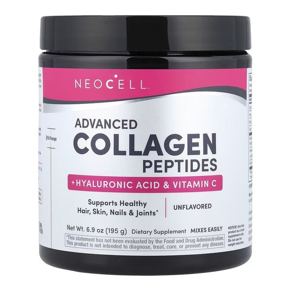 NeoCell Advanced Collagen Peptides with Vitamin C and Hyaluronic Acid for Skin Hydration 195g