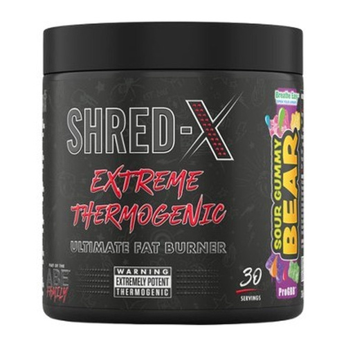Applied Nutrition Shred-X Powder Sour Gummy Bear Thermogenic Fat Burner for Weight Loss 300g