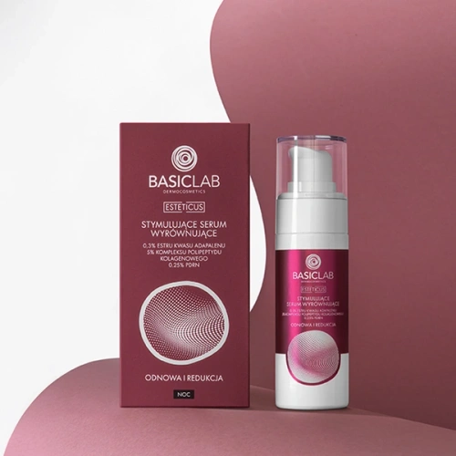 BasicLab Dermocosmetics Stimulating Skin-Evening Serum WITH 0.3% Adapinoid and 5% Biomimetic Collagen 30ml