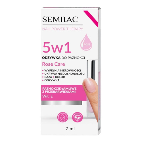 Semilac Nail Power Therapy Nail Conditioner Rose Care 7ml
