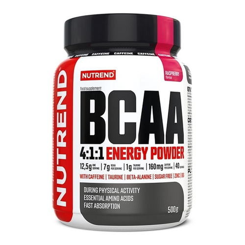 Nutrend BCAA 4:1:1 Energy Powder Raspberry For Energy Support 500g