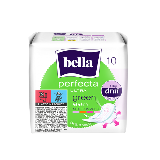 Bella Perfecta Ultra Green Silky Drai Podpaski Higieniczne 10 Sztuk