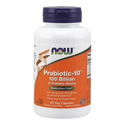 Now Foods Probiotic-10 100 Billion Digestive Support 60 Capsules