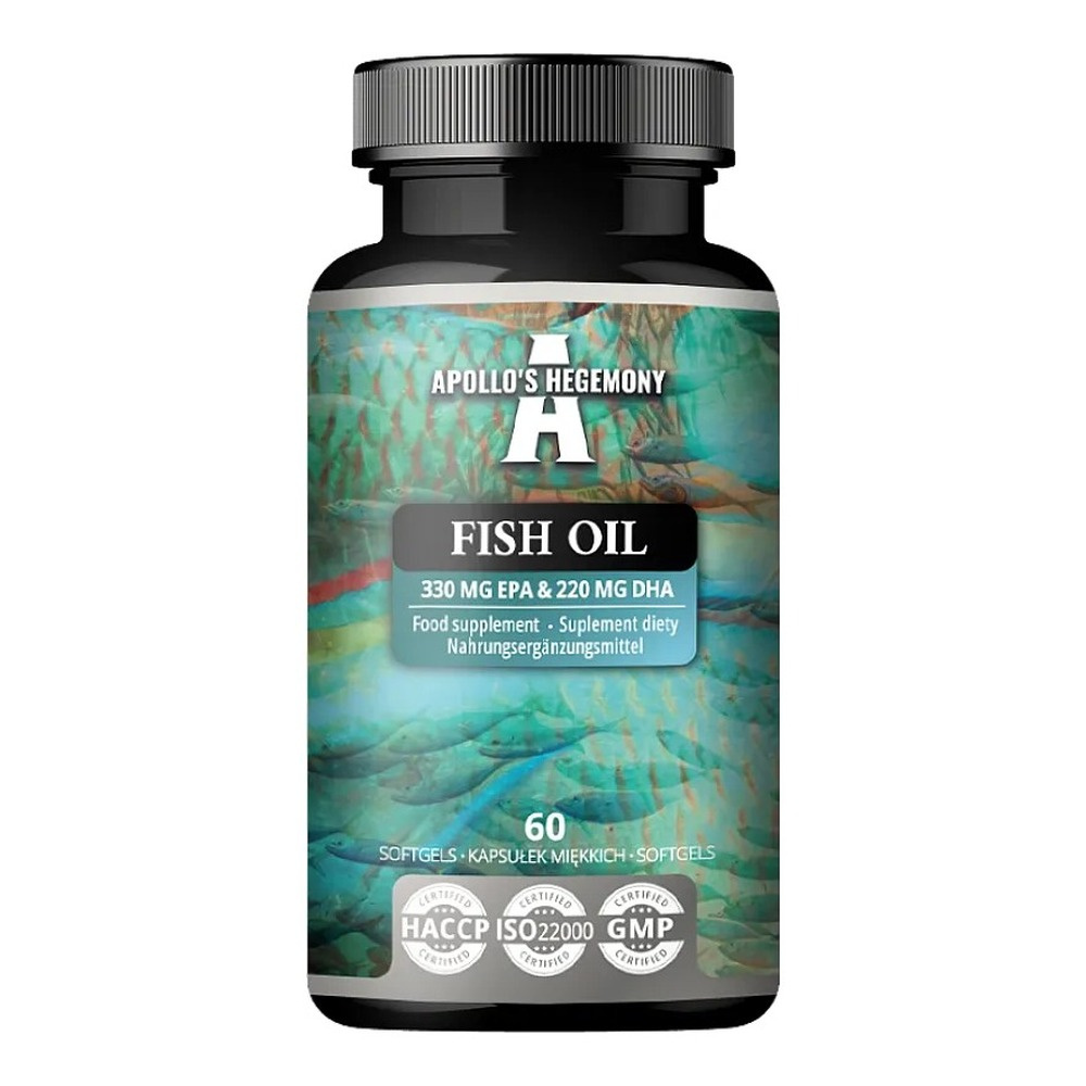 Apollo's Hegemony Fish Oil omega-3 330mg EPA i 220mg DHA 60 kapsułek miękkich