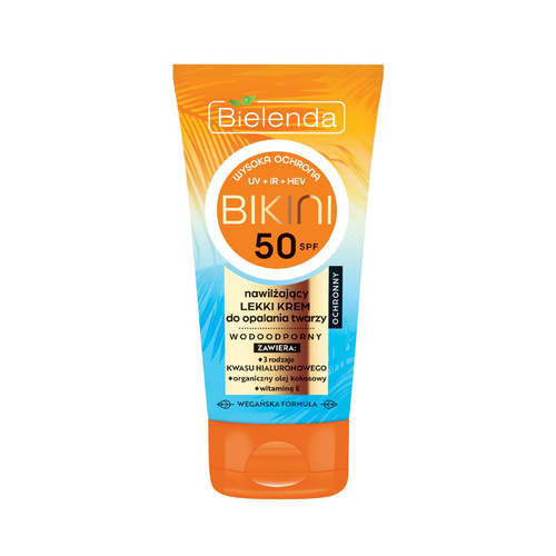 Bielenda Bikini Waterproof Moisturizing Light Face Cream High Protection SPF50 50ml Best Before 31.05.26