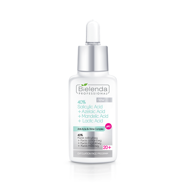 Bielenda Professional Anti-Acne 40% Salicylic Mandelic,Lactic Acid PH2 20+ 30g