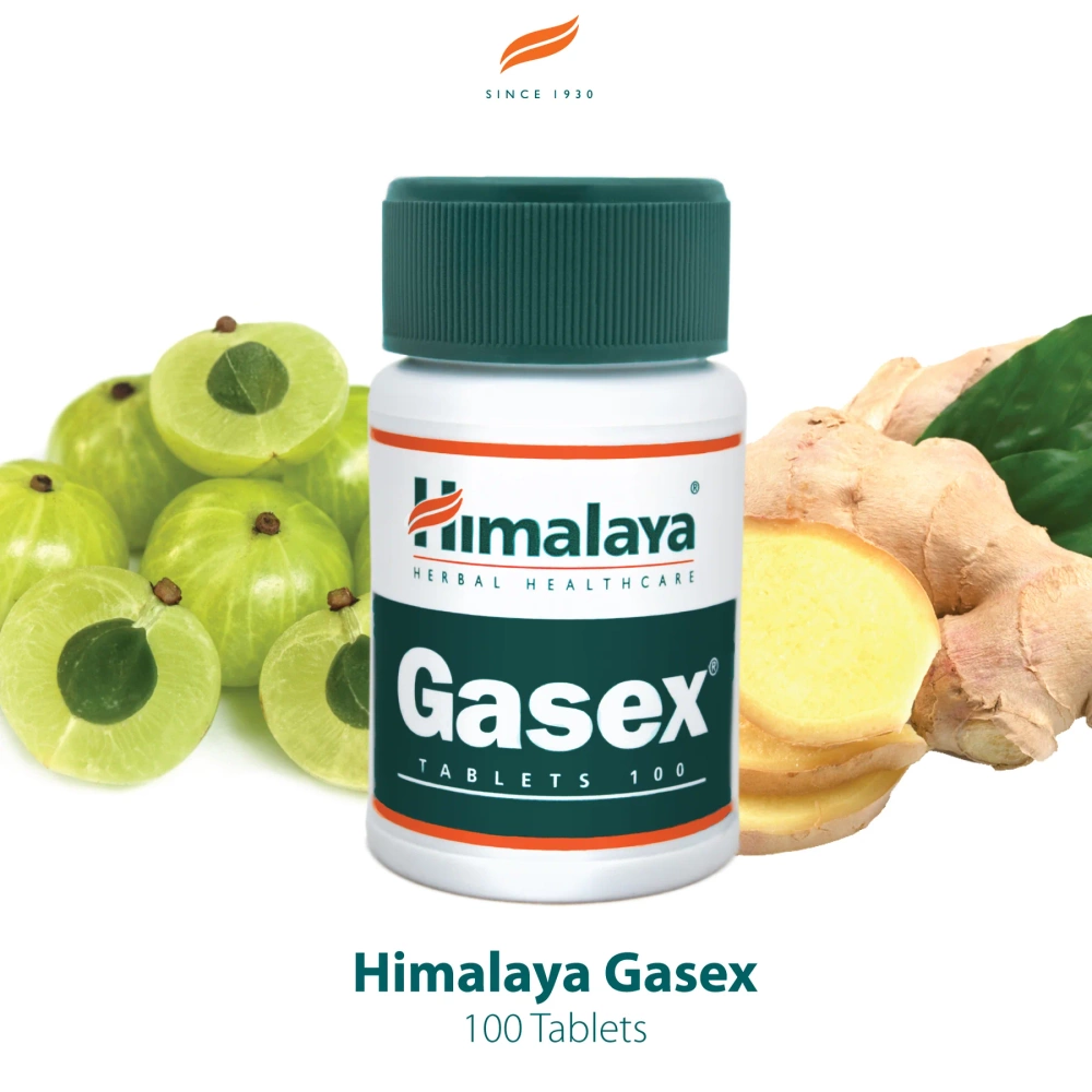 Himalaya Gasex Wsparcie Układu Pokarmowego 100 Tabletek