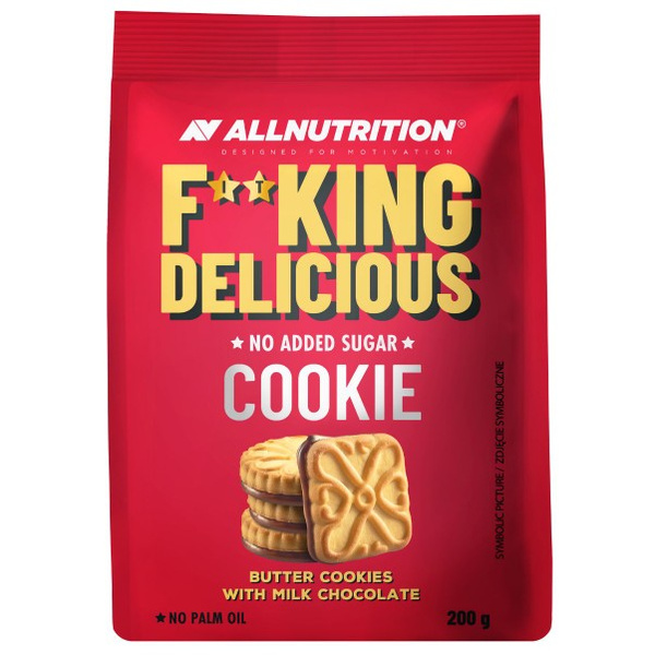 Allnutrition Fitking Delicious Cookie Maślane Ciasteczka z Mleczną Czekoladą 200g
