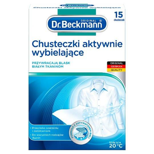 DR. BECKMANN Chusteczki aktywnie wybielające, 15sztuk