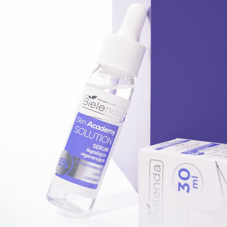 Bielenda Skin Academy Solution Serum Łagodząco - Regenerujące 5% Provitamina B5 Cica i Ektoina dla Skłóry Wrażliwej 30ml