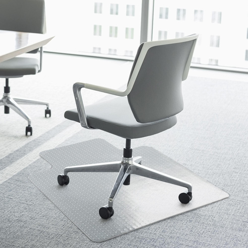 HOMCOM Office Chair Mat for Carpeted Floor, 90 x 120 cm Clear Computer Desk Chair Mat, BPA and Phthalate Free, Non-Slip Floor Protector for Home Office