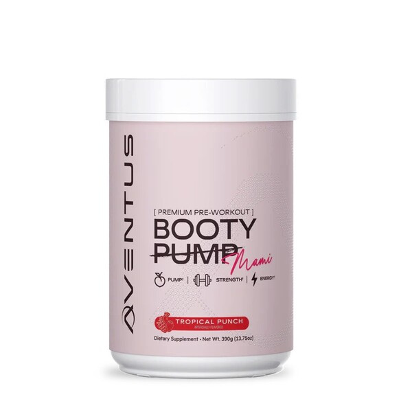 Aventus Supplements Booty Pump Przedtreningówka w Proszku dla Kobiet Mami Tropical Punch 390g