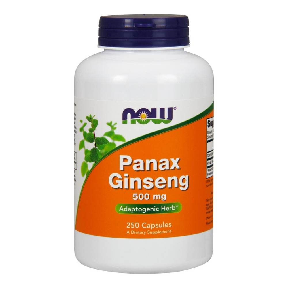 Now Foods Panax Ginseng 500mg Żeń-Szeń Koreański Wzmacnia Organizm 250 Kapsułek