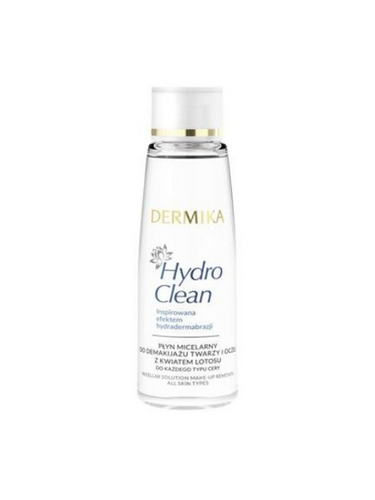 DERMIKA Hydro Clean, płyn micelarny do demakijażu twarzy i oczu, każdy typ cery 200ml