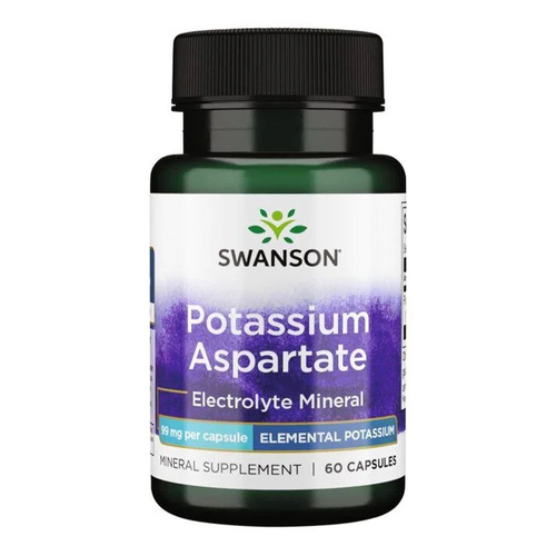 Swanson Potassium Aspartate 99mg 60 Capsules