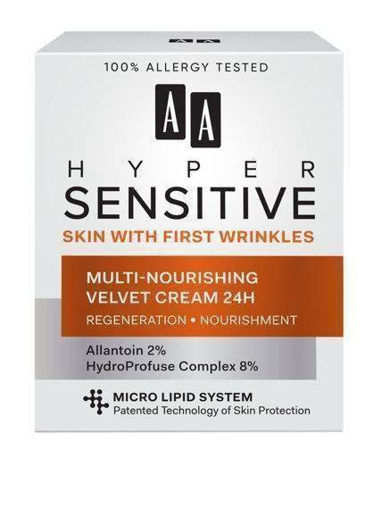 AA Hypersensitive Skin Multi-Nourishing Regenerating Velvet Cream for Skin with First Wrinkles 50ml
