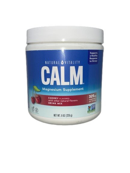 Natural Vitality Calm Magnesium Powder Cherry for Stress and Relaxation 226g