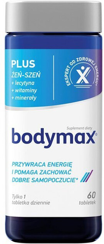Bodymax Plus Żeń-Szeń Lecytyna Witaminy Minerały 60 Tabletek Best Before 30.09.26