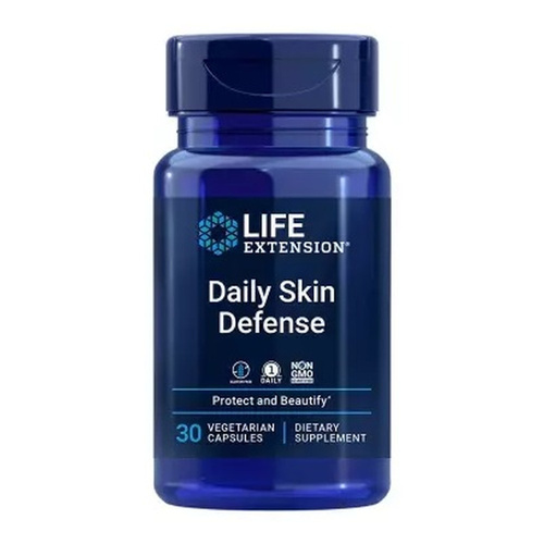 Life Extension Daily Skin Defense Supplement for Skin Health 30 Vcaps