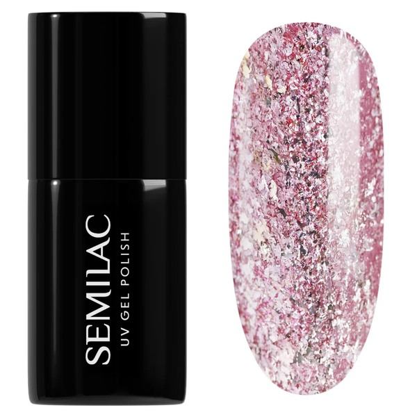 Semilac Shimmer Dust Hybrid Gel Polish 293 Polish Rose Gold Shimmer 7ml