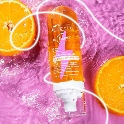 Bielenda Recharge Boost The Energy Moisturizing - Brightening Toning Mist for Dehydrated, Dull Skin 100ml