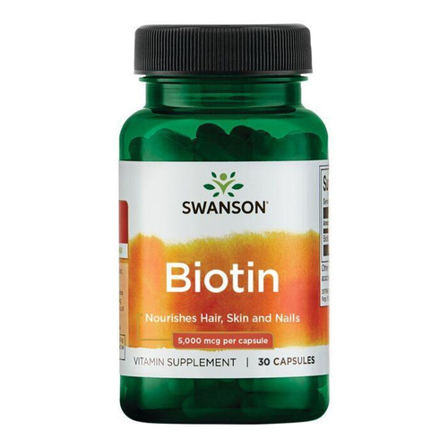 Swanson Biotin 5000mcg 30 Capsules
