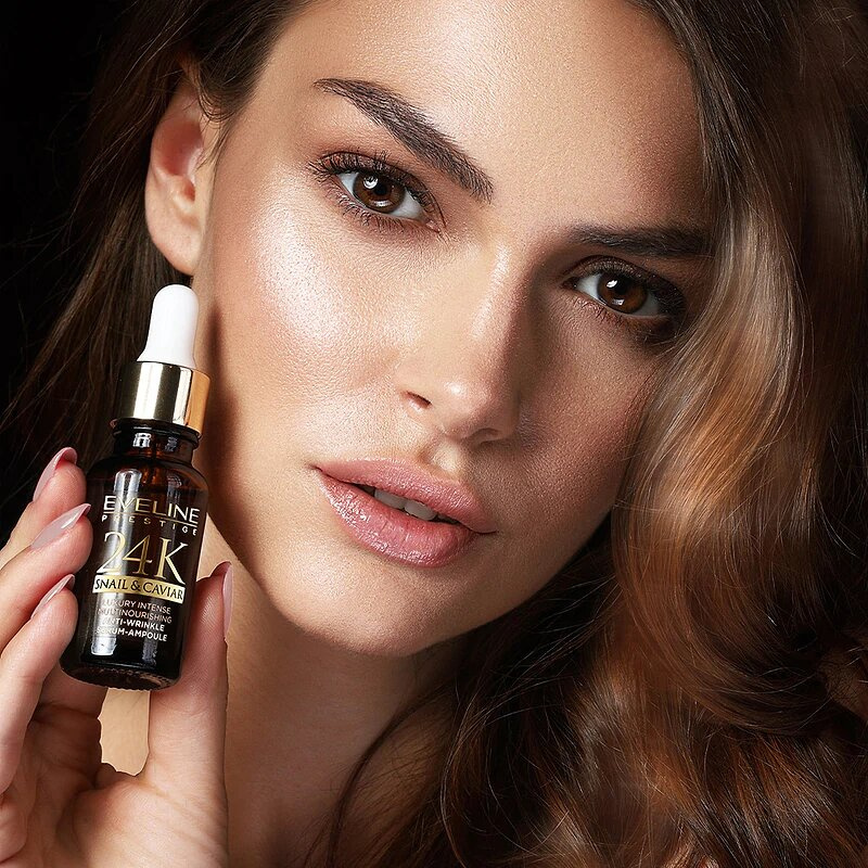 Eveline Prestige 24K Snail & Caviar Luxurious Multi-Nutritious Anti-Wrinkle Serum-Ampoule 18ml