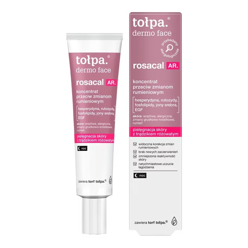 Tołpa dermo face rosacal AR. koncentrat przeciw zmianom rumieniowym na noc, 40ml