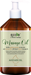 Eco U Nourishing Natural Massage Oil with Avocado Oil 500ml