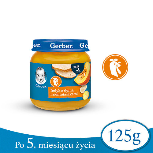 Gerber Cream of Bright Vegetables with Chicken for Babies after Month 5 125g