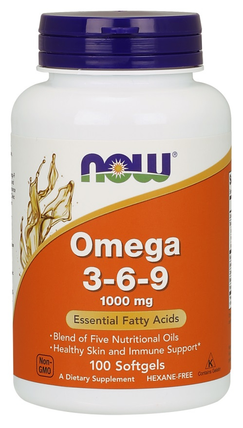 Now Foods Omega 3-6-9 1000mg 100 Softgels