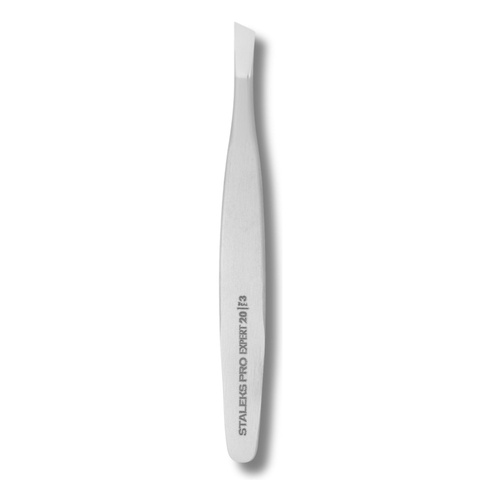 Staleks Pro Expert 20 Type 3 Eyebrow Tweezers Wide Beveled Tip 1pc