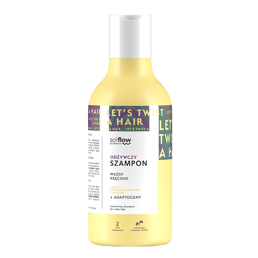 So!Flow Odżywczy Szampon dla Włosów Kręconych o Zapachu Melona i Aloesu 400ml