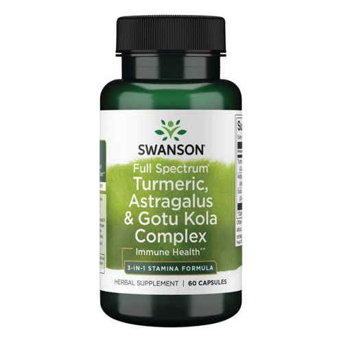 Swanson Full Spectrum Turmeric Astragalus & Gotu Kola Complex 60 Capsules
