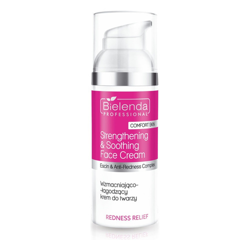 Bielenda Professional Redness Relief Comfort Skin Wzmacniająco-Łagodzący Krem do Twarzy na Naczynka na Dzień i Na Noc 50ml