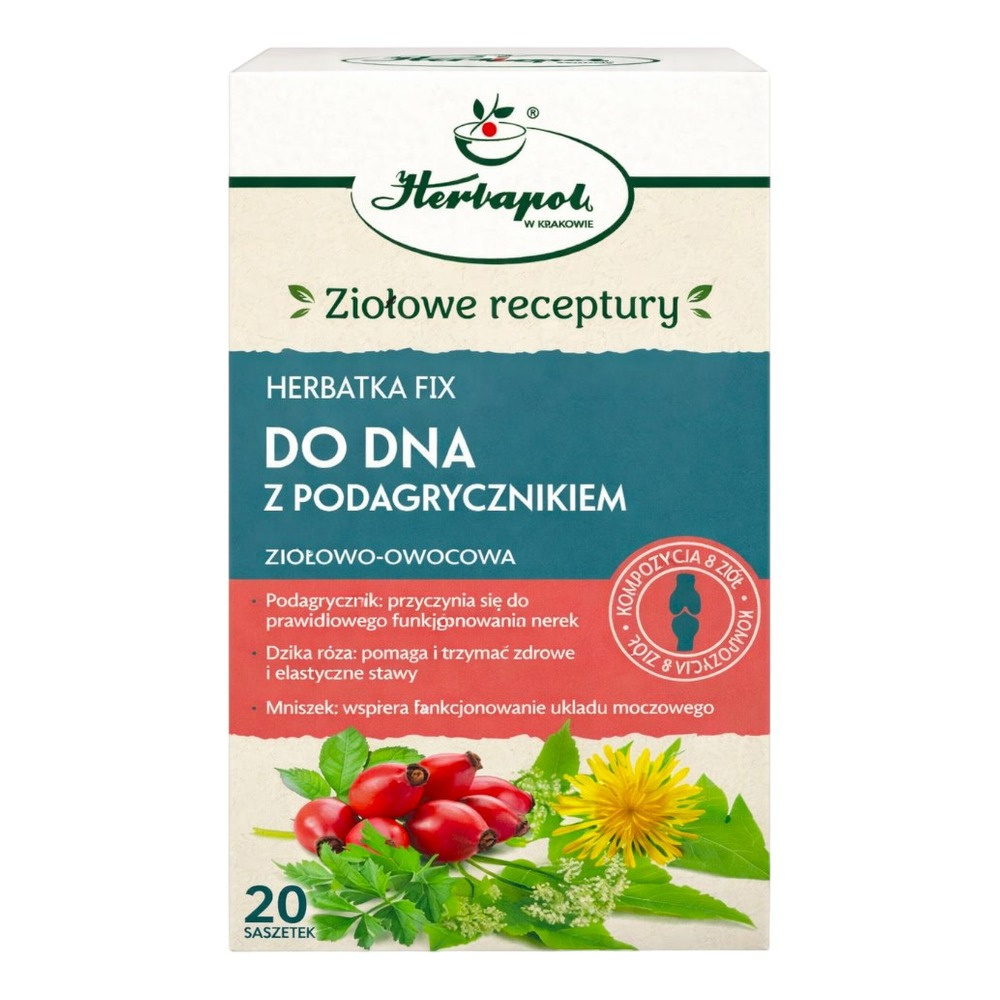 Herbatka do dna z podagrycznikiem fix 20x2g HERBAPOL KRAKÓW