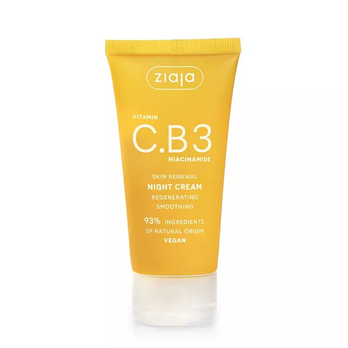 Ziaja Vitamin C.B3 Niacynamide Regenerujący Wygładzający Krem do Twarzy na Noc Vegan 50ml